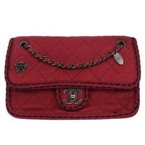 Chanel Red Wool Paris-Salzburg Shoulder Bag 135935